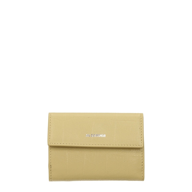 Jil Sander Yellow Leather Wallets