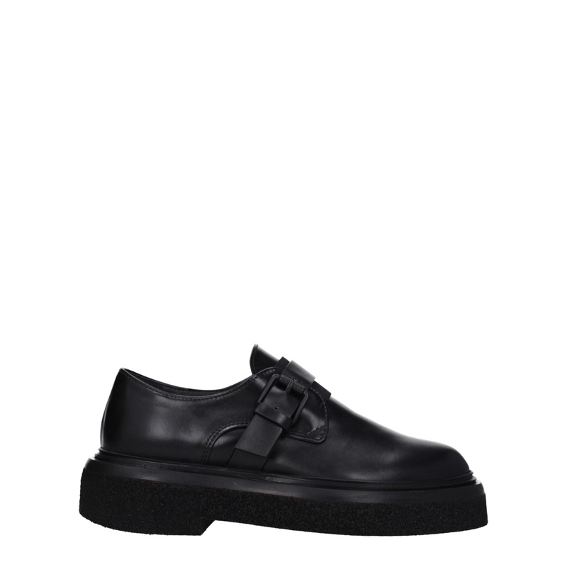 Max Mara Black Leather Oxfords And Derbies