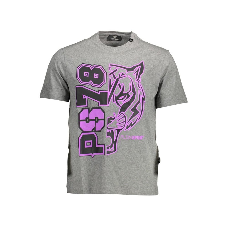Plein Sport Gray Cotton T-Shirt