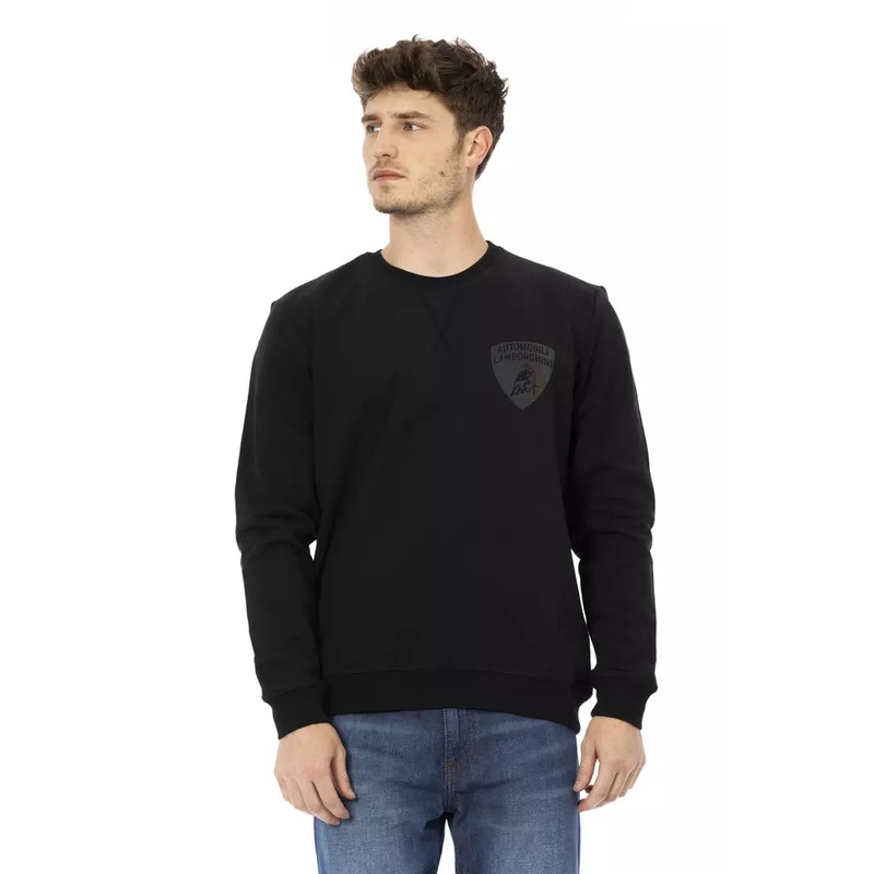 Automobili Lamborghini Black Cotton Men Sweater
