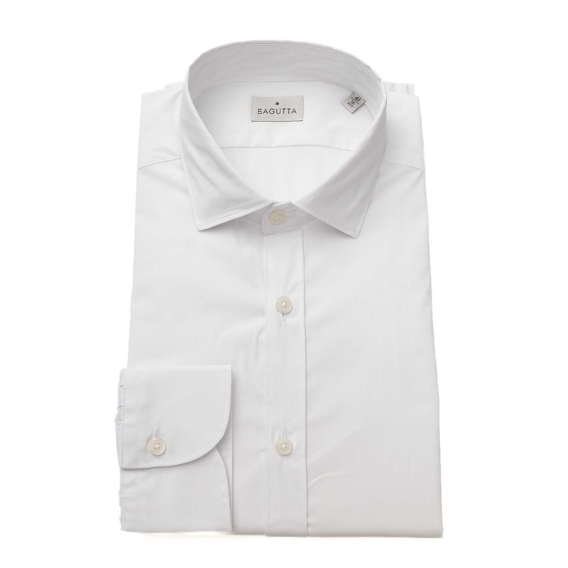 Bagutta White Cotton Men’s Shirt