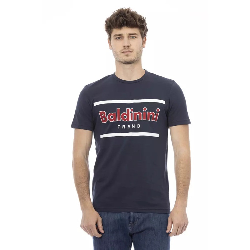 Baldinini Trend Blue Cotton Men’s T-Shirt
