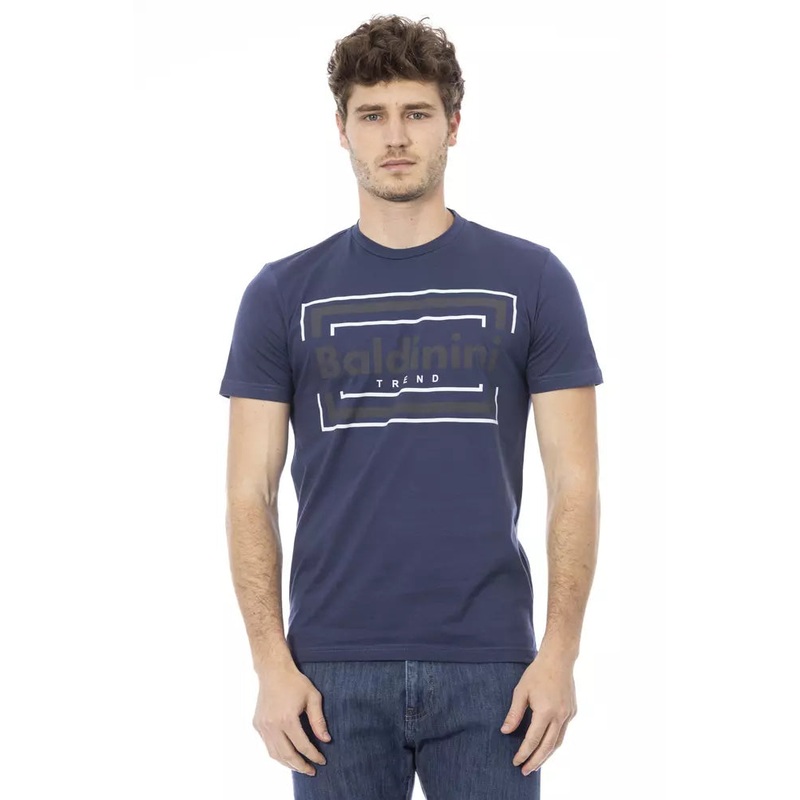 Baldinini Trend Blue Cotton Men T-Shirt