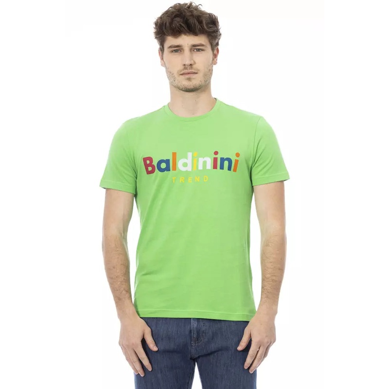 Baldinini Trend Green Cotton Men T-Shirt