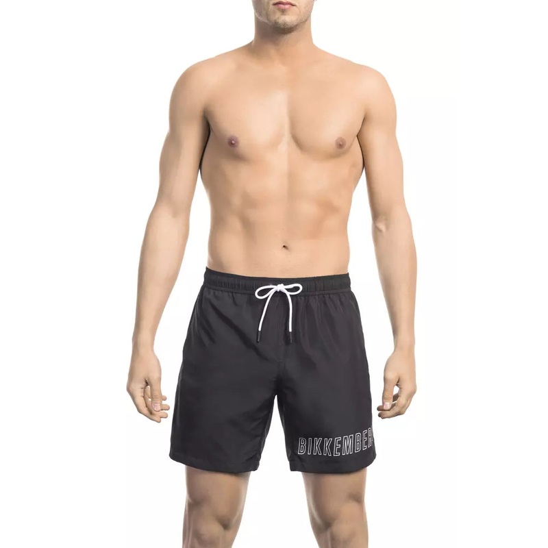 Bikkembergs Black Polyester Men’s Swim Short