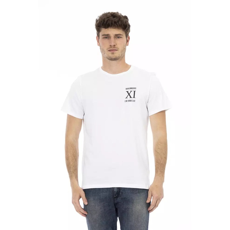 Bikkembergs White Cotton Men T-Shirt