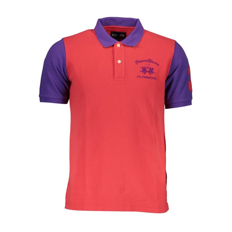 La Martina Red Cotton Polo Shirt