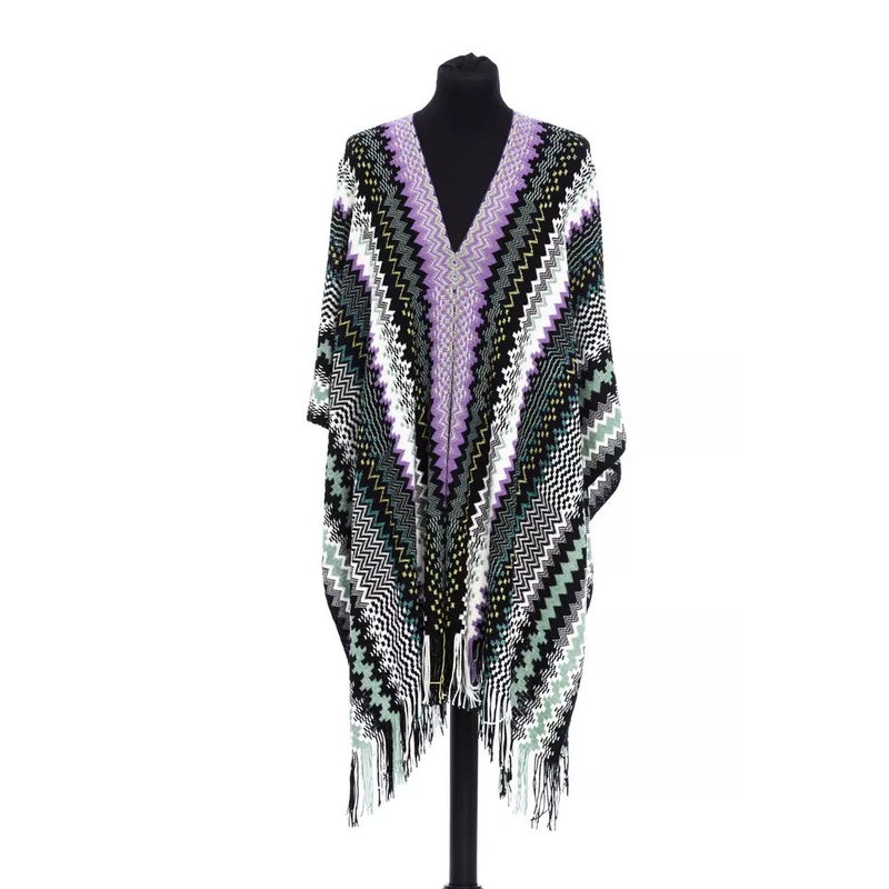 Missoni Multicolor Wool Women Poncho