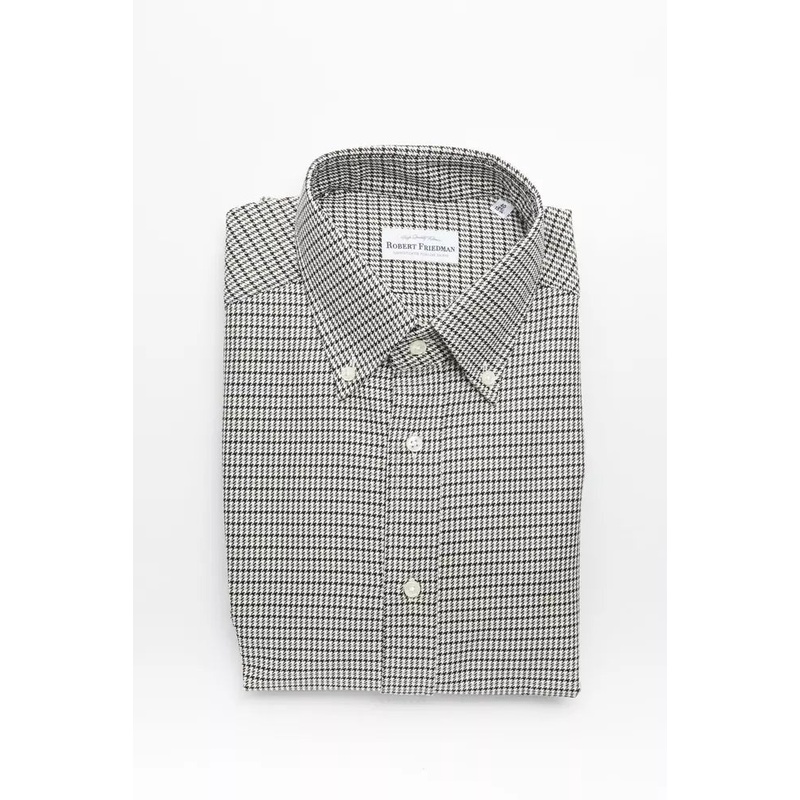 Robert Friedman Beige Cotton Men’s Shirt