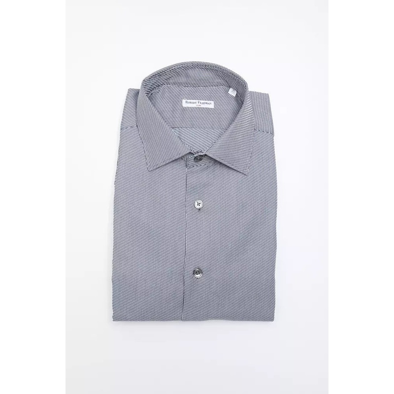 Robert Friedman Blue Cotton Men’s Shirt