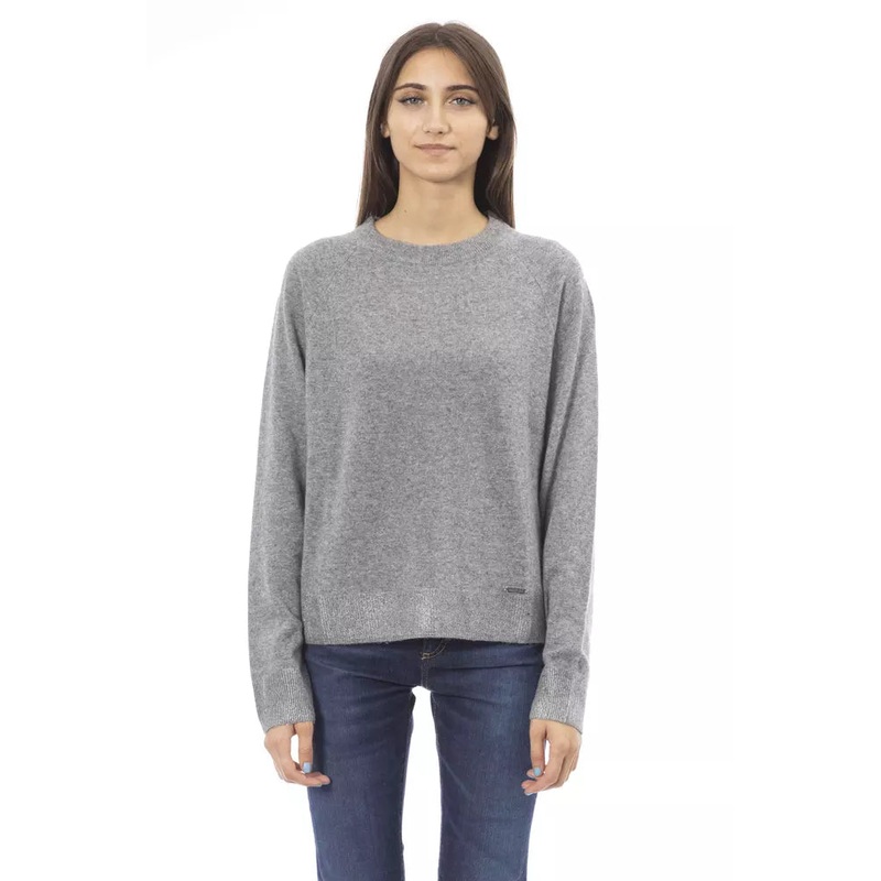 Baldinini Trend Gray Wool Women Sweater