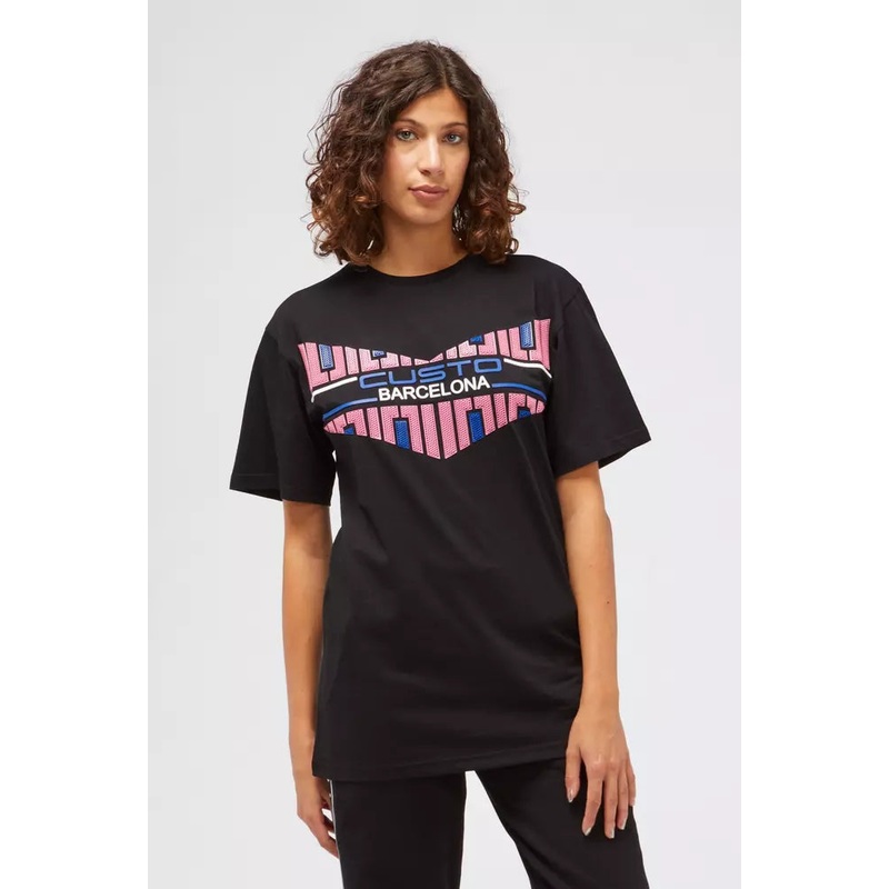 Custo Barcelona Black Cotton Women T-Shirt