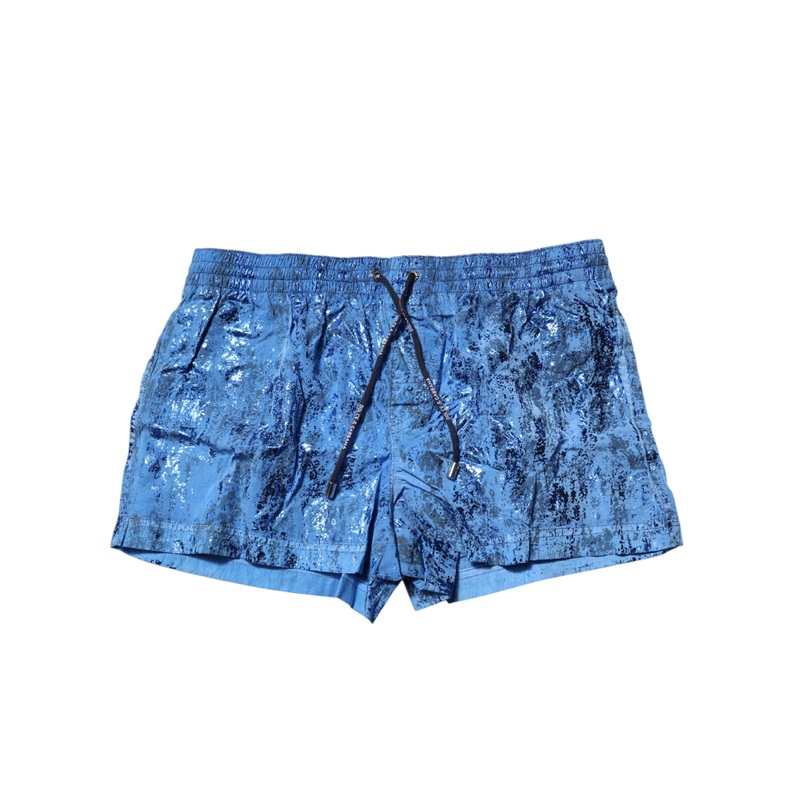 Dolce & Gabbana Blue Logo Drawstring Beachwear Shorts Swimwear