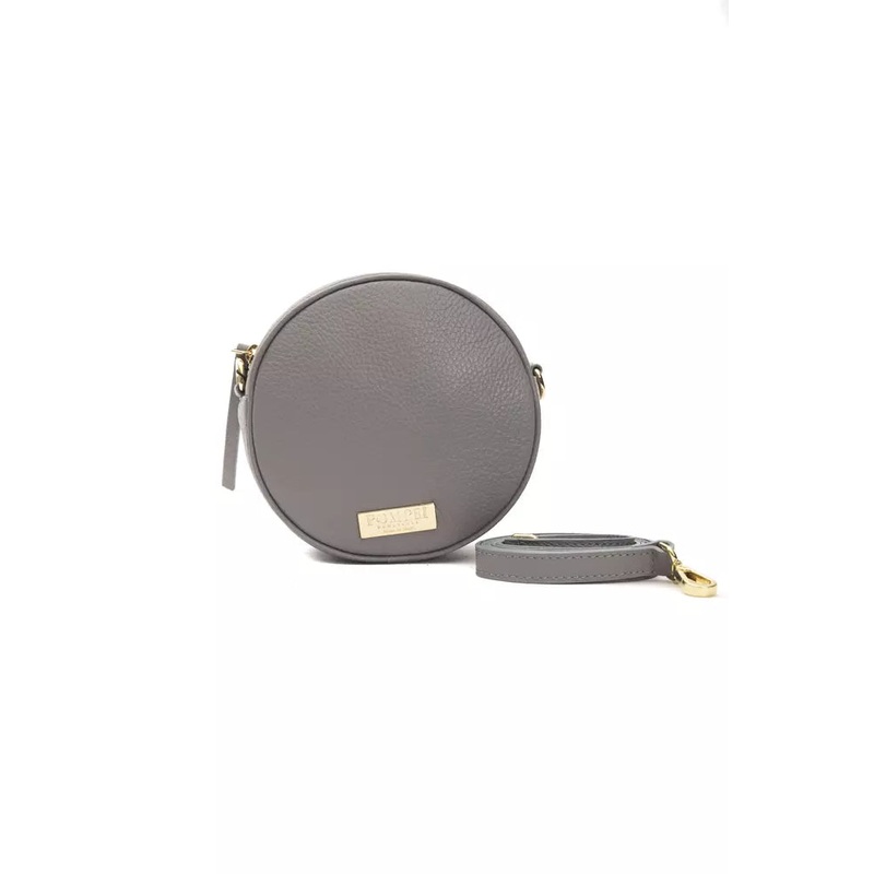 Pompei Donatella Gray Leather Women Crossbody