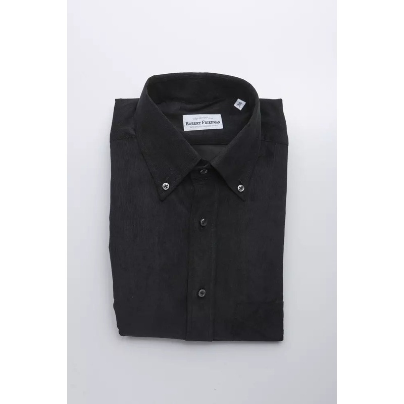 Robert Friedman Black Cotton Men’s Shirt
