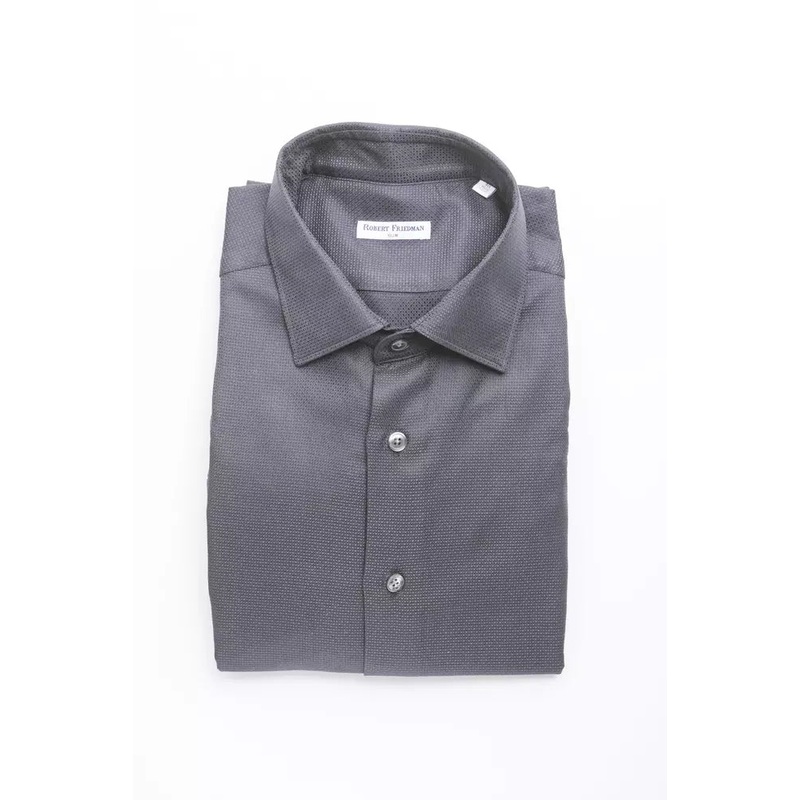 Robert Friedman Blue Cotton Men Shirt
