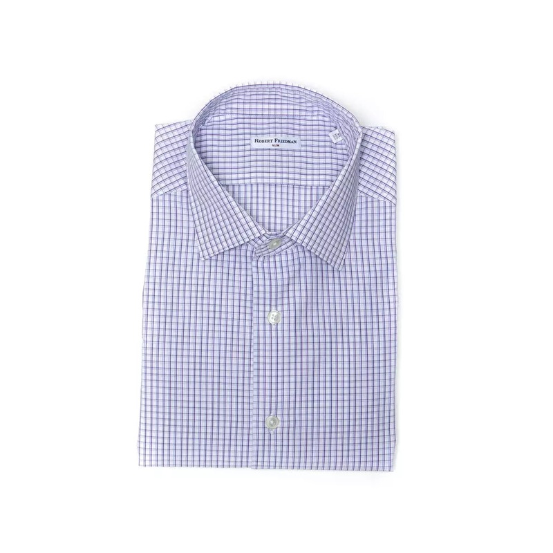 Robert Friedman Burgundy Cotton Men Shirt