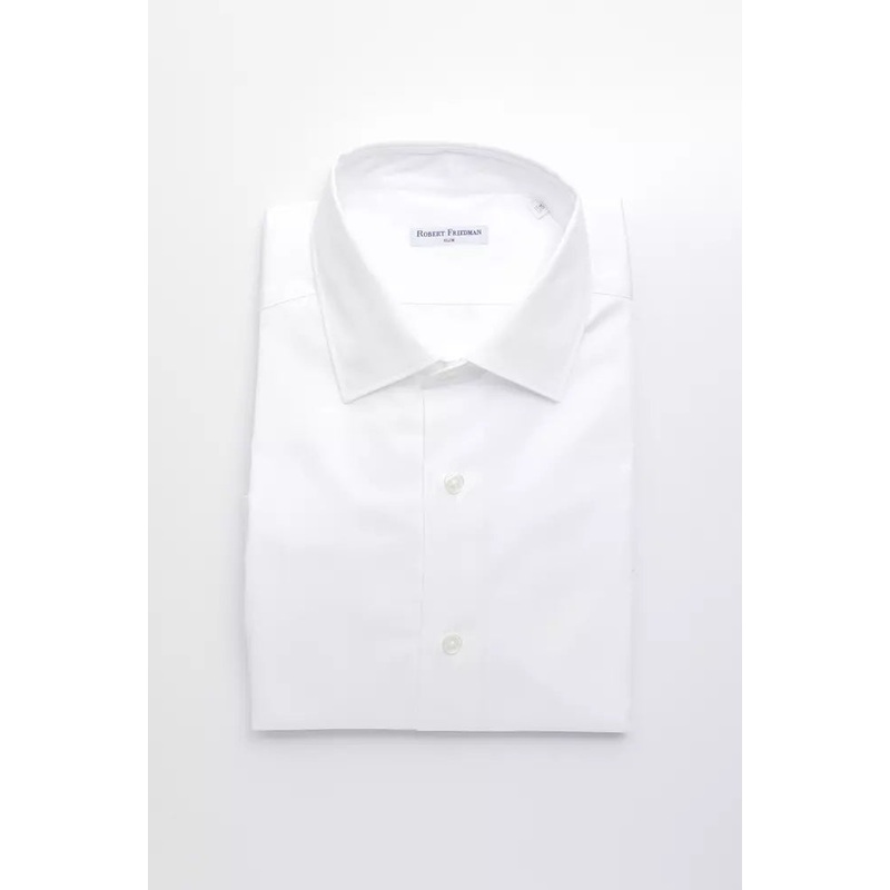 Robert Friedman White Cotton Men’s Shirt