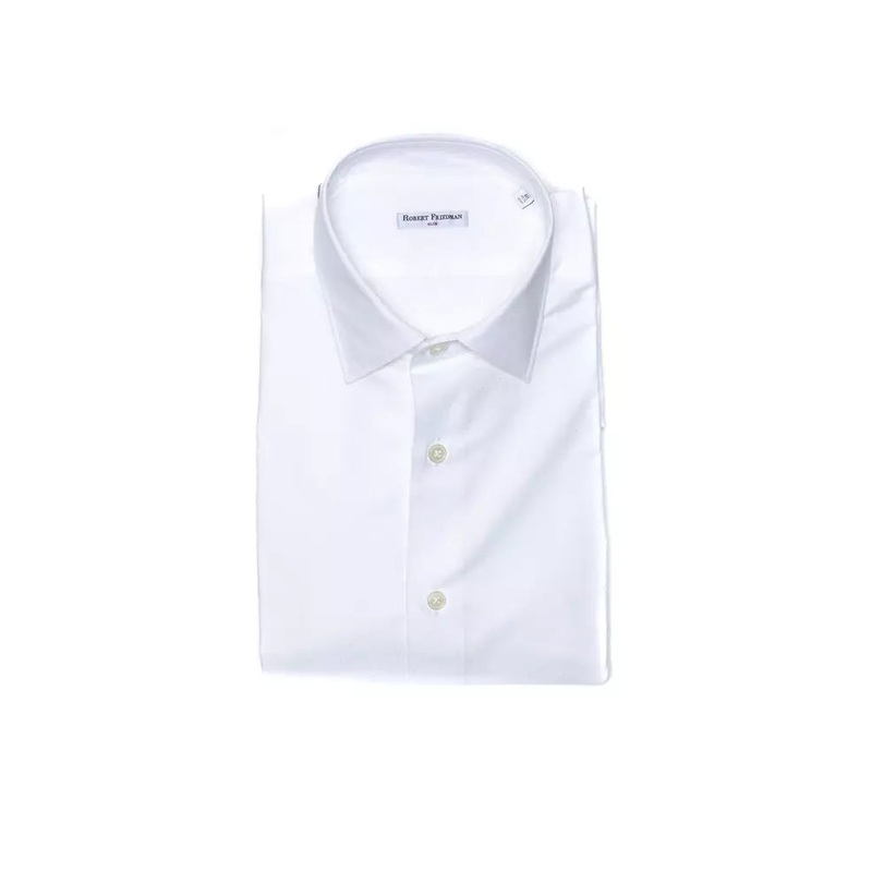 Robert Friedman White Cotton Men Shirt