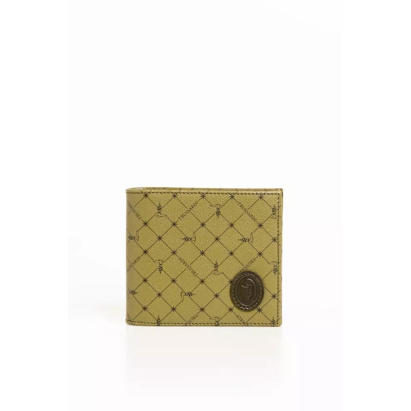 Trussardi Green Leather Men Wallet