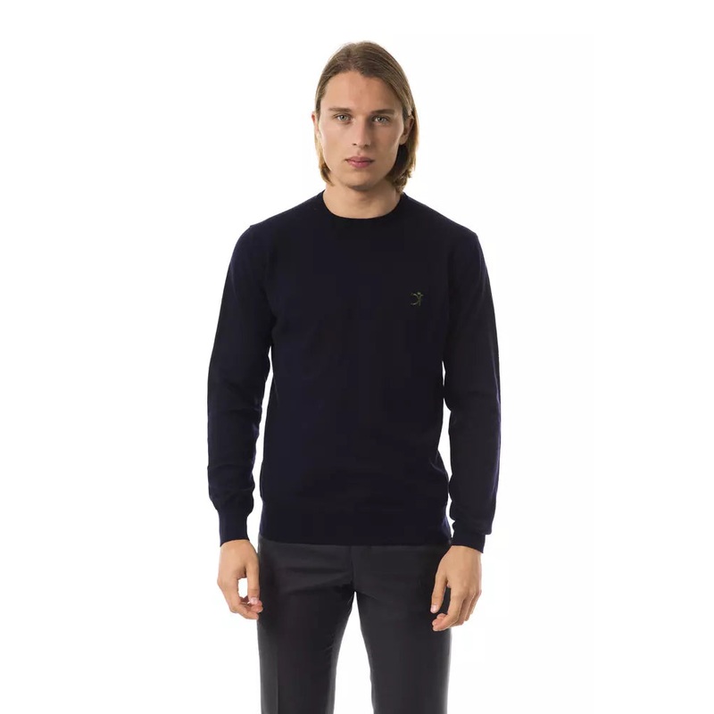 Uominitaliani Blue Merino Wool Men’s Sweater