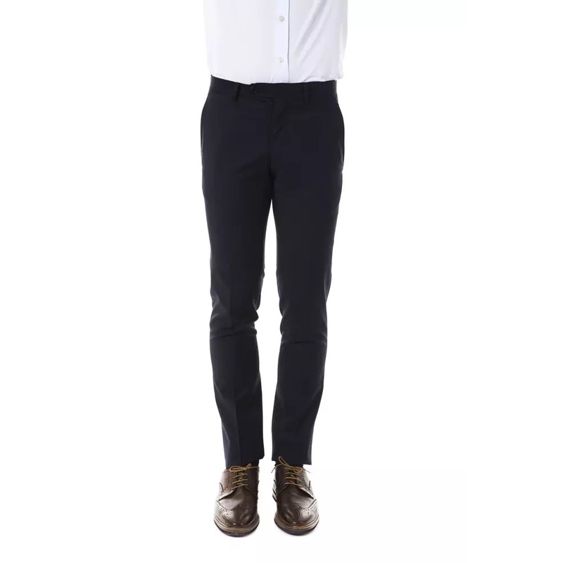 Uominitaliani Gray Wool Men’s Suit Pant
