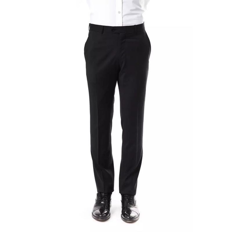 Uominitaliani Gray Wool Mens Suit Pant