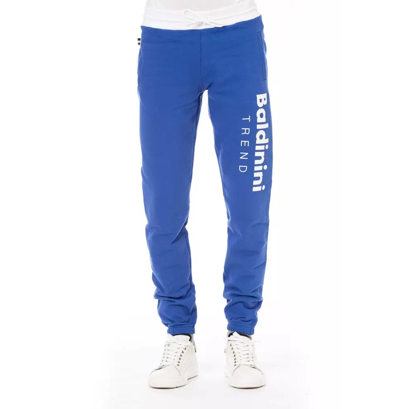 Baldinini Trend Blue Cotton Men Sport Pant