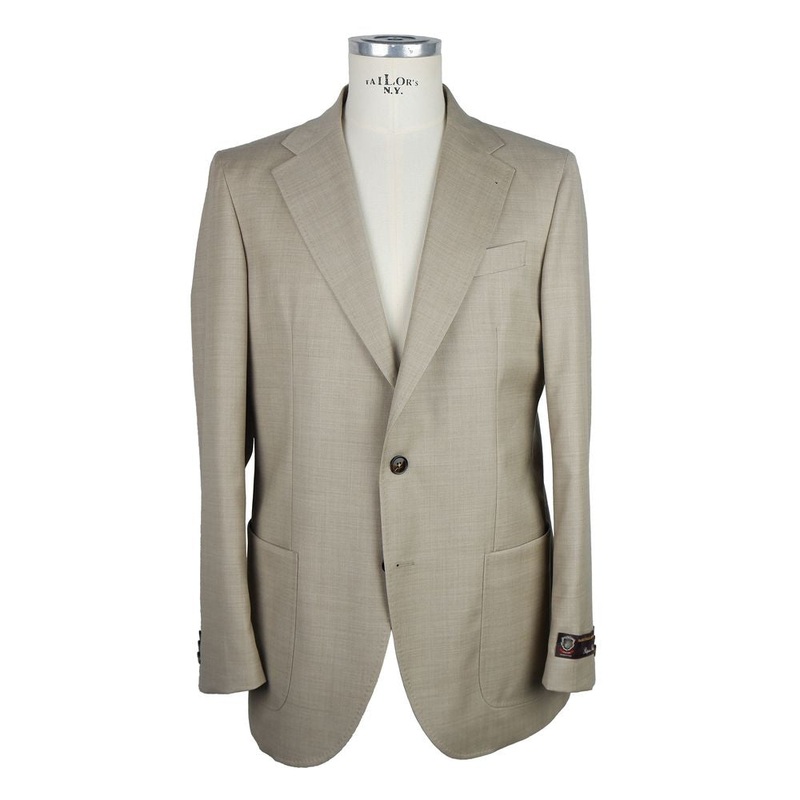 Emilio Romanelli Beige Wool Men’s Blazer