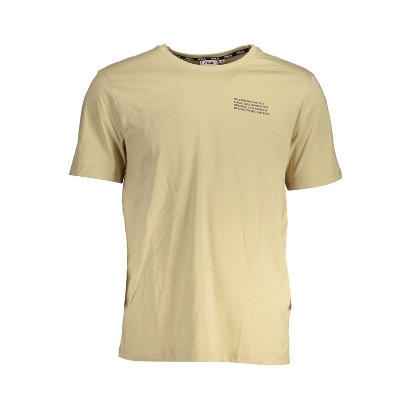 Fila Beige Cotton T-Shirt|S|XL|XXL