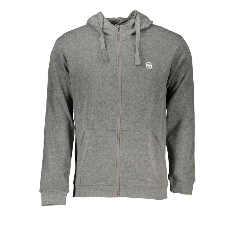 Sergio Tacchini Brown Cotton Men Sweater with Hood