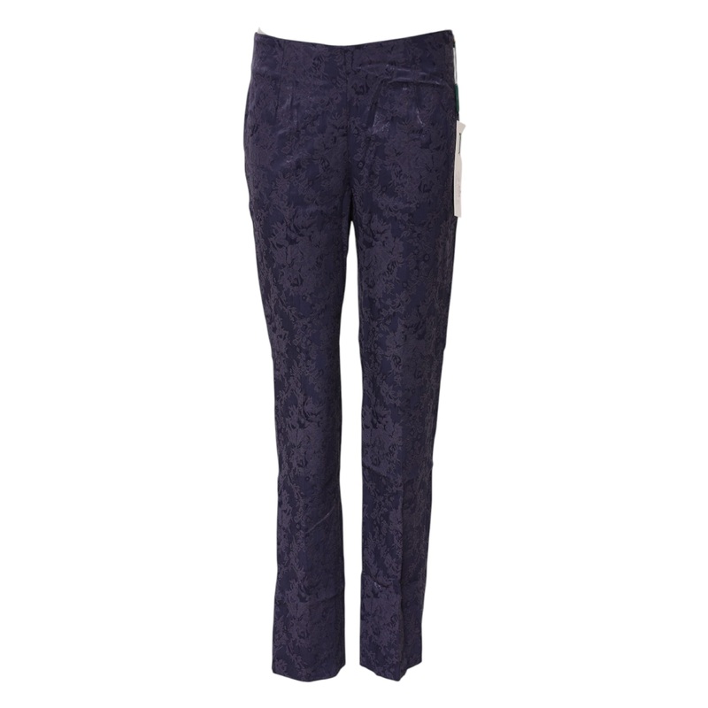 BENCIVENGA Purple Jacquard High Waisted Pants