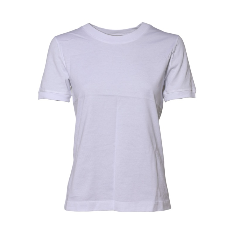 Dolce & Gabbana White Cotton Round Neck Short Sleeves T-shirt