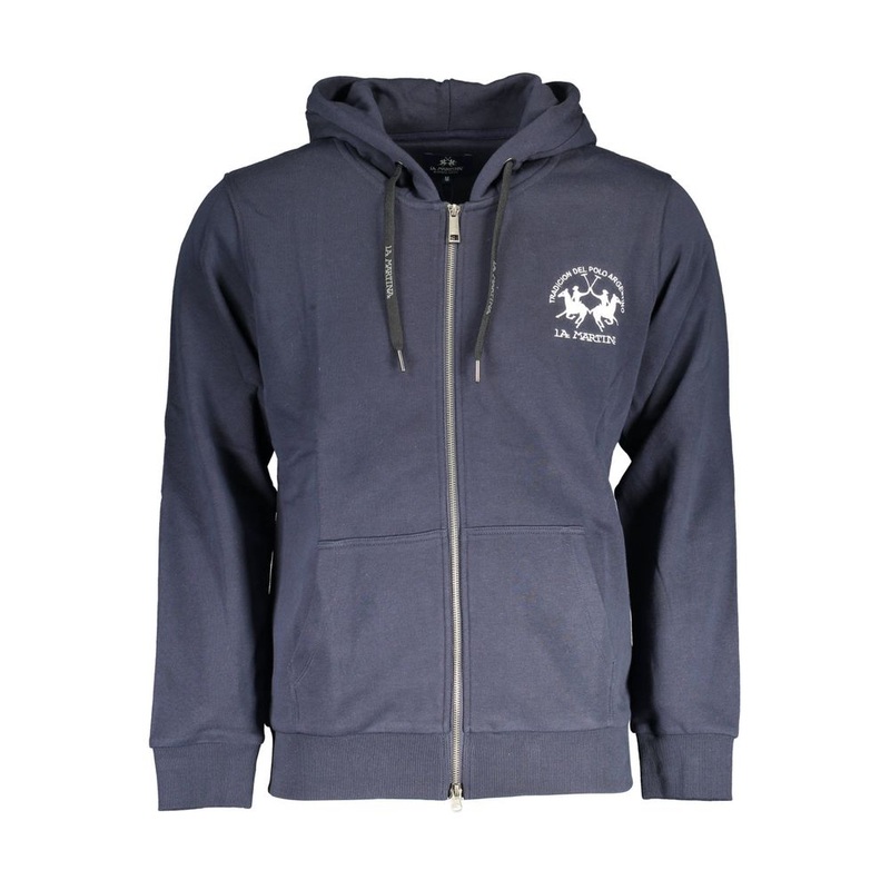 La Martina Blue Cotton Sweater