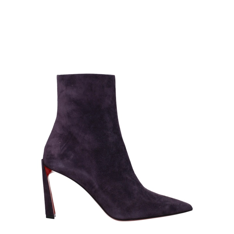 Christian Louboutin Purple Leather Ankle Boots
