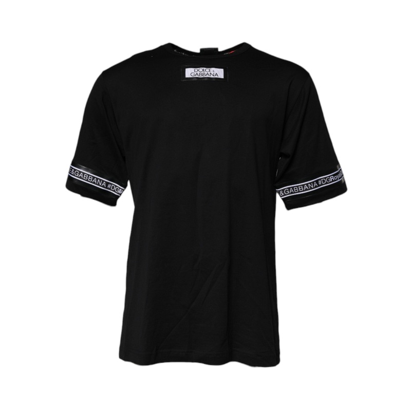 Dolce & Gabbana Black #DGMILLENNIALS Cotton Crew Neck T-shirt