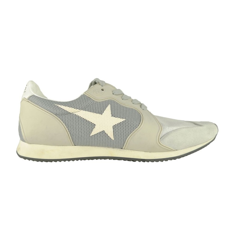Golden Goose Gray Leather Mens Sneaker