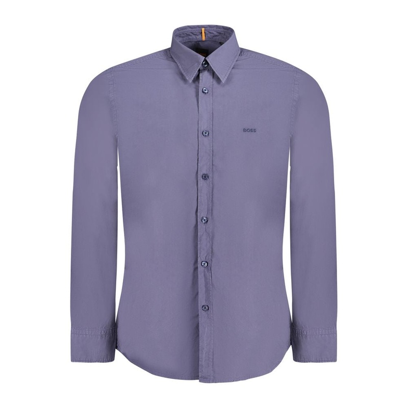 Hugo Boss Blue Cotton Men Shirt