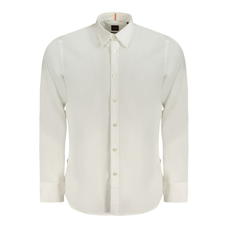 Hugo Boss White Cotton Men Shirt