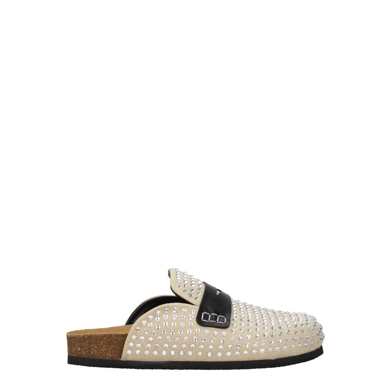 Jw Anderson Beige Leather Slippers Sandals