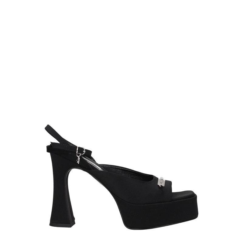 Karl Lagerfeld Black Fabric Platforms