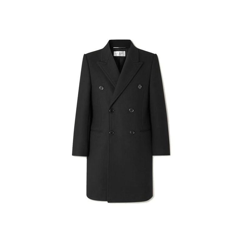 Saint Laurent Double-Breasted Wool Coat