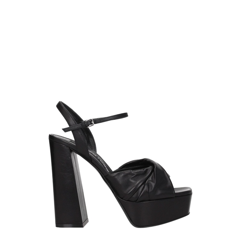 Sergio Rossi Black Leather Platforms
