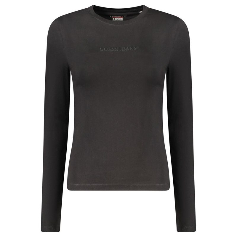 Guess Jeans Black Cotton Tops & T-Shirt