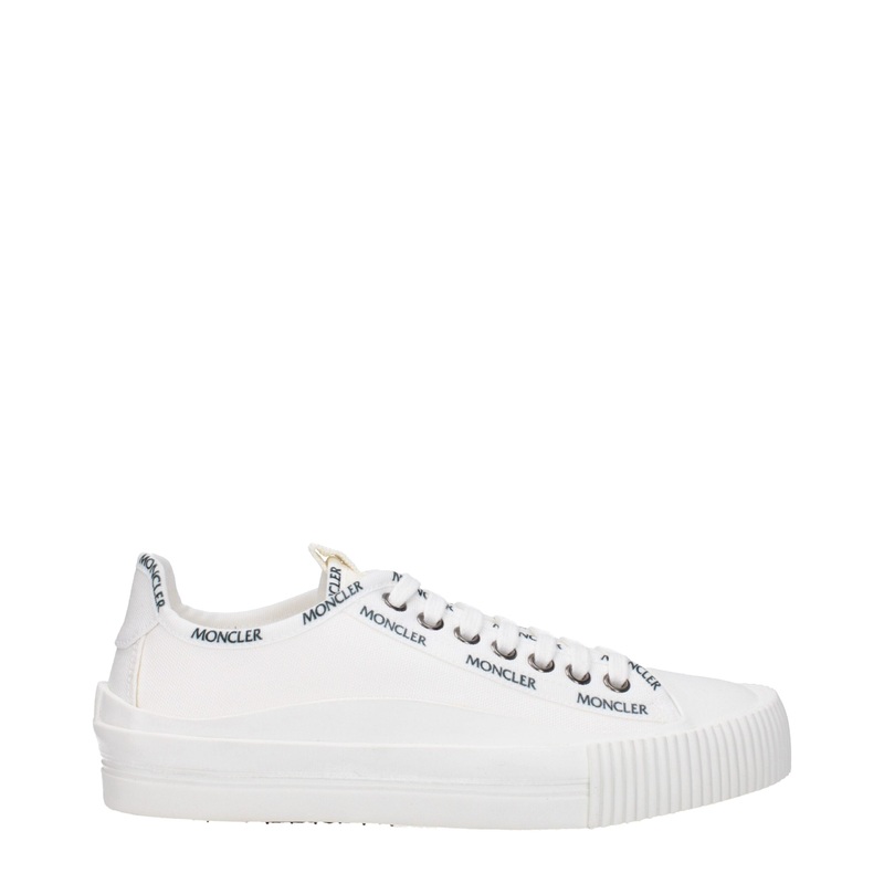 Moncler White Fabric Low Tops|EU35/US5