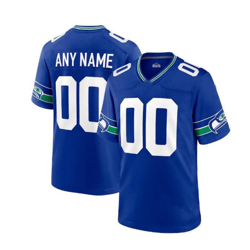 Custom S.Seahawks  Throwback Jersey – Royal American Jerseys Stitched Football Jerseys