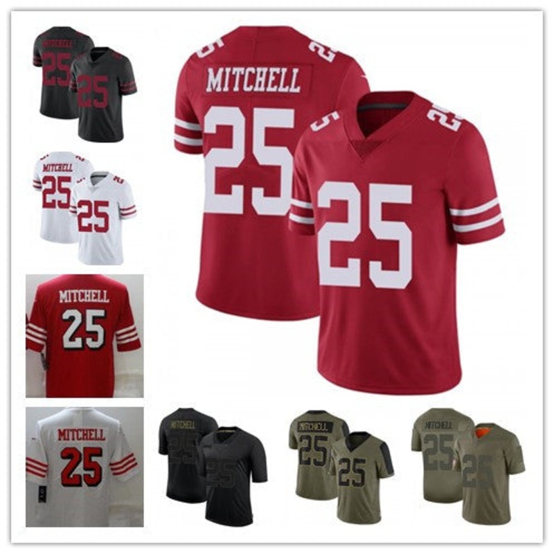 Men’s #25 Elijah Mitchell SF.49ers Limited Stitched Jerseys