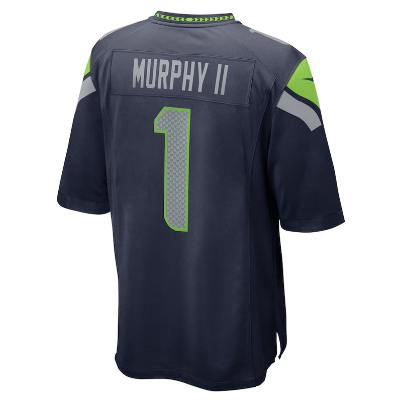 S.Seahawks #1 Byron Murphy II 2024 Draft First Round Pick Player Game Jersey – College Navy American Football Jerseys