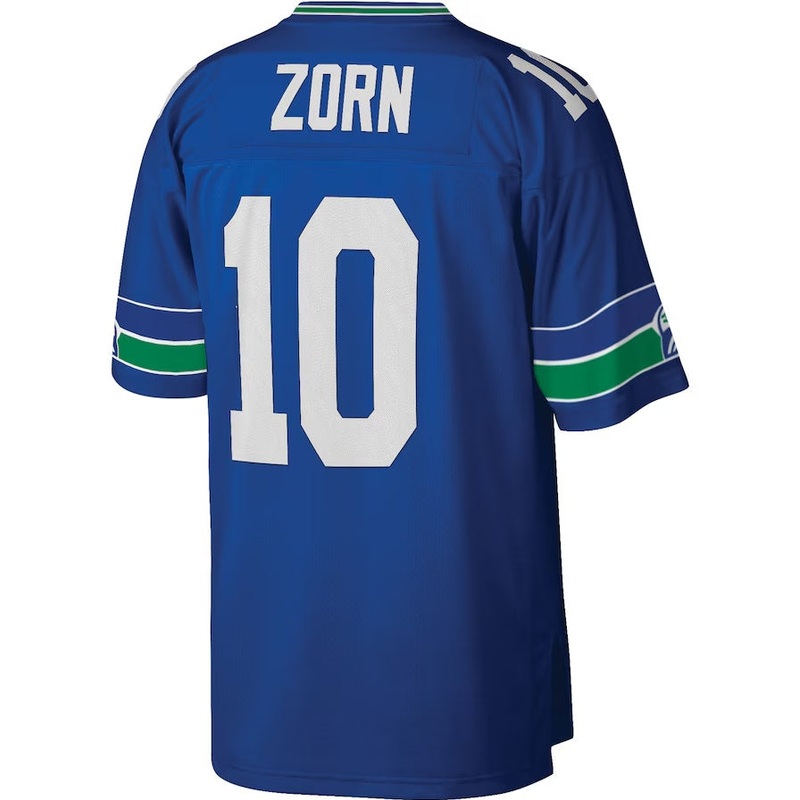 S.Seahawks #10 Jim Zorn Mitchell & Ness Legacy Replica Jersey – Royal Stitched American Football Jerseys