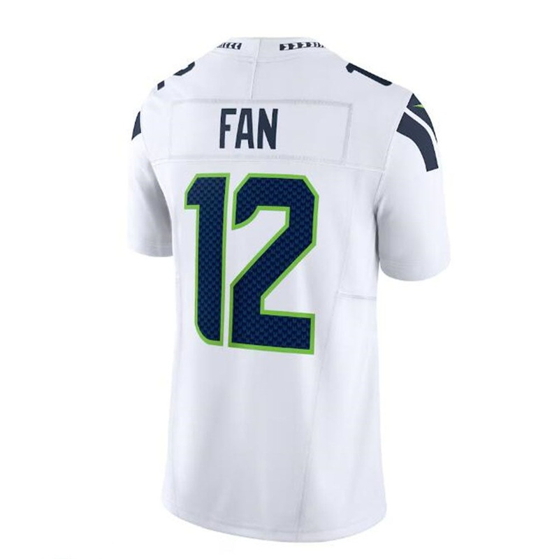 S.Seahawks #12s Vapor F.U.S.E. Limited Jersey – White Stitched American Football Jerseys